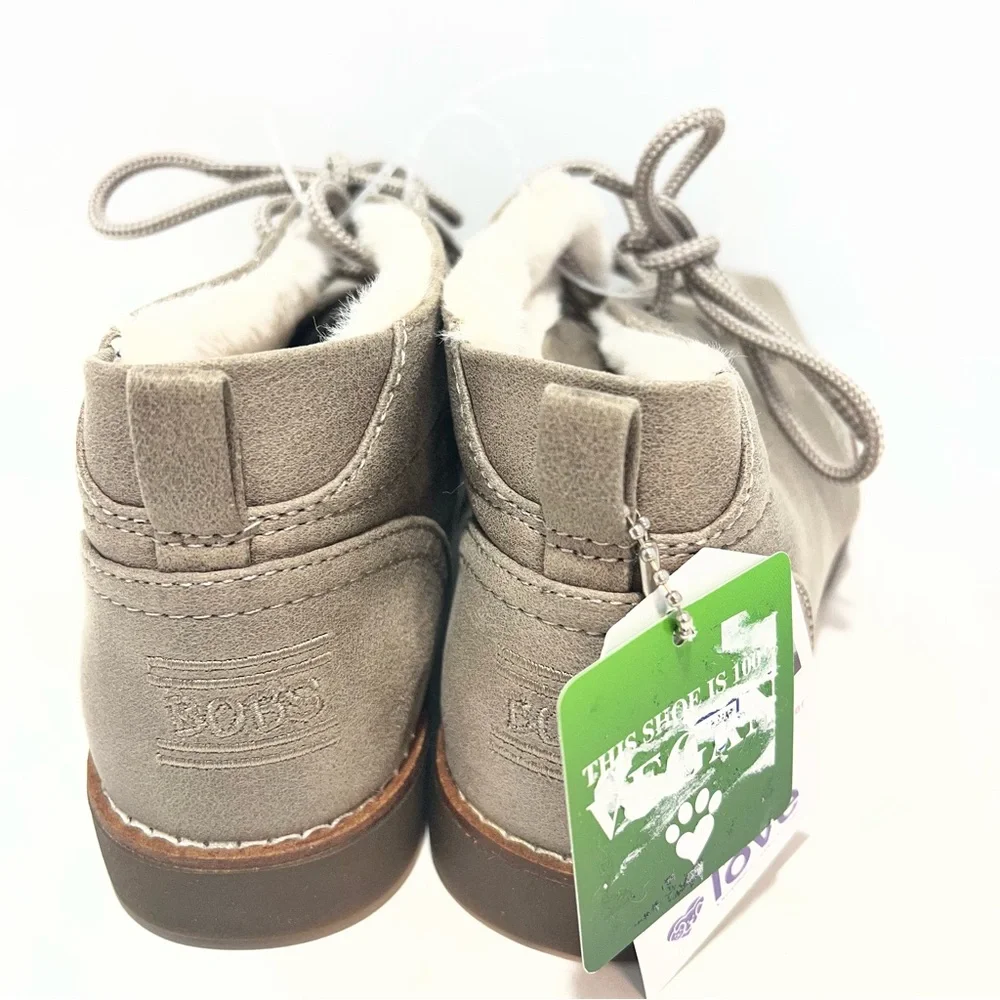 BOBS Skechers Chill Lugs Snuggle Life Taupe Faux Fur Boots Womens 6 NWT